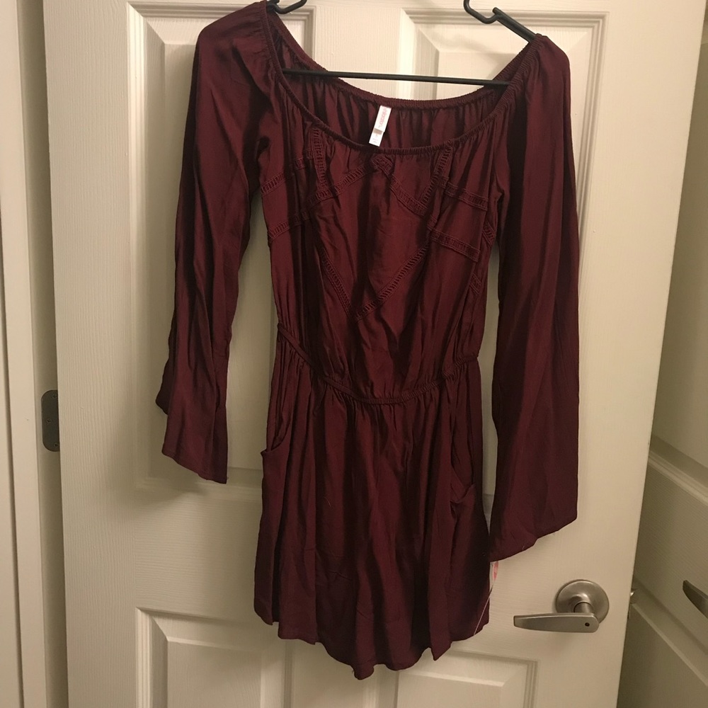 Long sleeve/off the shoulder romper